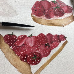 Atelier AQUARELLE GOURMANDE, tarte aux fraises, goûter et aquarelle, Nice, accessible à toutes 